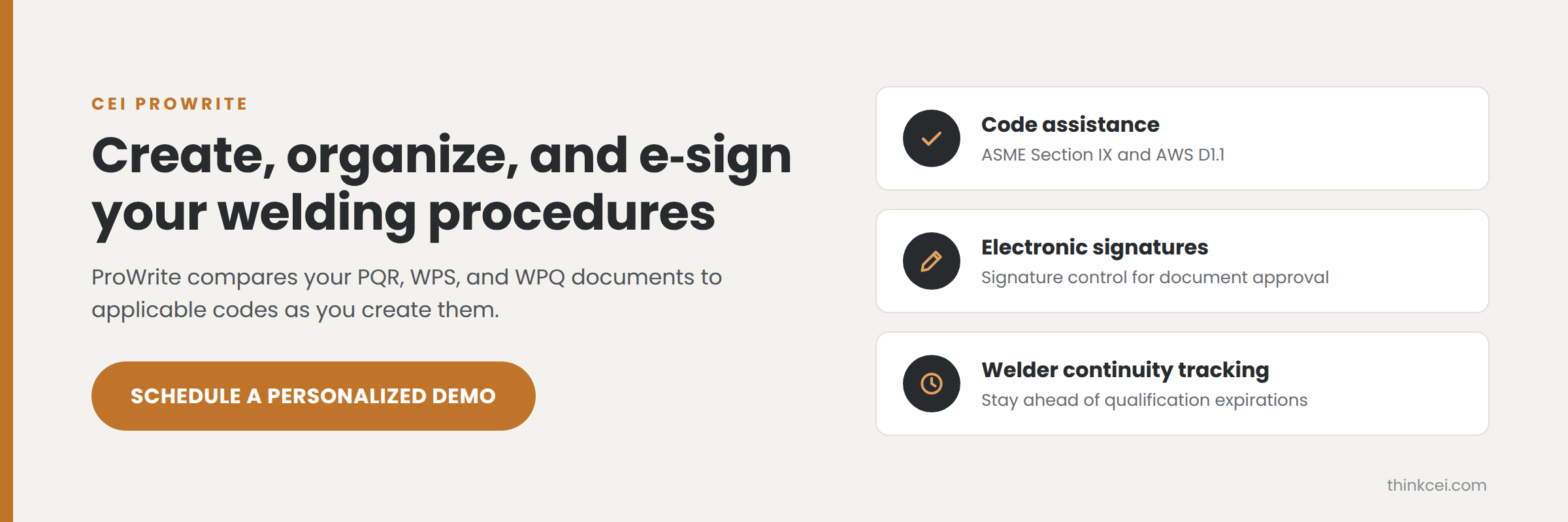 Schedule a personalized CEI ProWrite demo